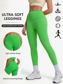 Women's High Waisted Yoga Leggings, Buttery Soft Naked Feeling Workout Pants, Tummy Control & Butt Lifting Compression Leggings