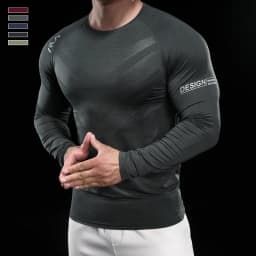 Men Running T-shirt Jogging Tracksuit Athletic Shirt Compression Long Sleeves Sport Tees Gym Fitnes Muscle Fit Shirt