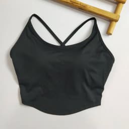 Women's Seamless Yoga Sports Bra - Criss Cross Back, No Cup Shifting, Sexy Pilates Workout Tank Top