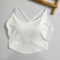 Women's Seamless Yoga Sports Bra - Criss Cross Back, No Cup Shifting, Sexy Pilates Workout Tank Top