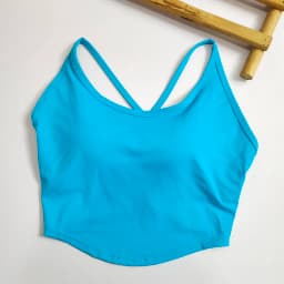 Women's Seamless Yoga Sports Bra - Criss Cross Back, No Cup Shifting, Sexy Pilates Workout Tank Top