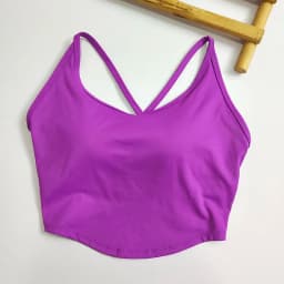 Women's Seamless Yoga Sports Bra - Criss Cross Back, No Cup Shifting, Sexy Pilates Workout Tank Top
