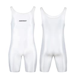 AMORESY satin smooth men's jumpsuit silk smooth surfing suit yoga sportswear vest five part jumpsuit