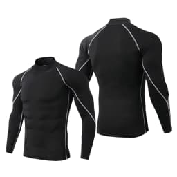 Sport T-shirt Men Compression Running Shirt Elastic Long Sleeve Fitness Athletic Top Gym Workout Undershirt Sportwear