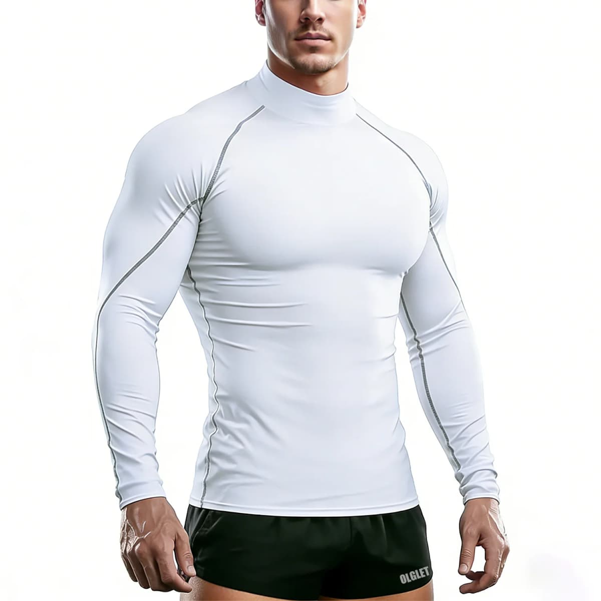 Sport T-shirt Men Compression Running Shirt Elastic Long Sleeve Fitness Athletic Top Gym Workout Undershirt Sportwear