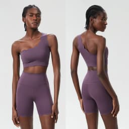 Women Summer Short Sportswear Solid Color Two Pieces Fitness Yoga Set Breathable Quick Dry Running Suit Female Workout Clothes