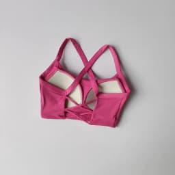 Women's Solid Color Yoga Underwear Fitness Bra Soft Cross Back Push-Up Gym Sports Top with Chest Pad Yoga Vest Sport Crop Top