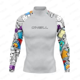New Men's Rash Guards Swimsuit Long Sleeve Surf Swimming T-shirt Beach UV Protection Swimwear Lycra Skin Surfing Diving Clothing