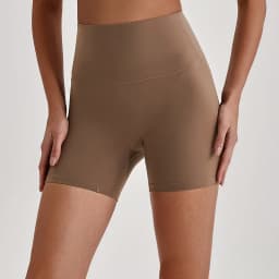 Buttery Soft Stretch Nylon Yoga Biker Shorts No Front Seam High Waist Y-shape Butt Lifting Sport Workout Gym Shorts For Women