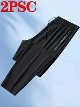 2-Pack Men's Sports Trousers High Stretch Men's Jogging Pants Quick-Drying Sweatpants Baggy Man Fishing Gym Sportswear Pants
