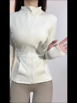 Women Sports Jacket Zip Fitness Yoga Shirt Workout Running Coats Warm Gym Long Sleeve Top Cardigan Slim Tight Jacket Activewear