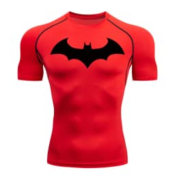 Bat Graphic Compression Shirts for Men Short Sleeve Rash Guard Gym Workout Running Tshirt Summer Athletic Quick Dry Tees Tops