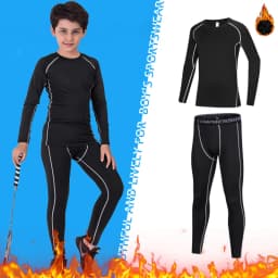 Kids Fitness Tracksuits Youth Warm Pants Tops Underwear Tight Sports Clothes for Boys Compression Running Basketball Sportswear