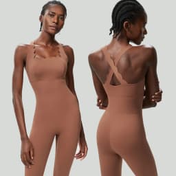 One Piece Gym Running Suit Women Stretch Soft Slim Fit Yoga Jumpsuit Breathable Super Stretch Workout Clothes Female Sportswear