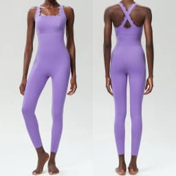 One Piece Gym Running Suit Women Stretch Soft Slim Fit Yoga Jumpsuit Breathable Super Stretch Workout Clothes Female Sportswear