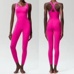 One Piece Gym Running Suit Women Stretch Soft Slim Fit Yoga Jumpsuit Breathable Super Stretch Workout Clothes Female Sportswear