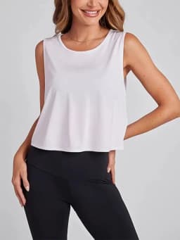 Women's Quick-Dry Sleeveless Cutout Back Sports Top & Tank - Yoga Cover-Up for Gym, Running & Training