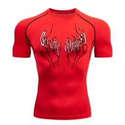 New Summer Running T-Shirt Men Short Sleeve Compression Shirt Gym Sports Top Black Quick Dry Breathable MMA Fitness Clothing