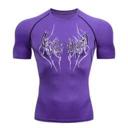 New Summer Running T-Shirt Men Short Sleeve Compression Shirt Gym Sports Top Black Quick Dry Breathable MMA Fitness Clothing
