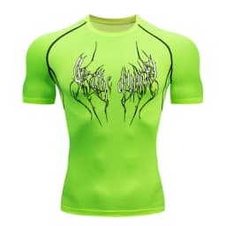 New Summer Running T-Shirt Men Short Sleeve Compression Shirt Gym Sports Top Black Quick Dry Breathable MMA Fitness Clothing