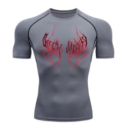 New Summer Running T-Shirt Men Short Sleeve Compression Shirt Gym Sports Top Black Quick Dry Breathable MMA Fitness Clothing