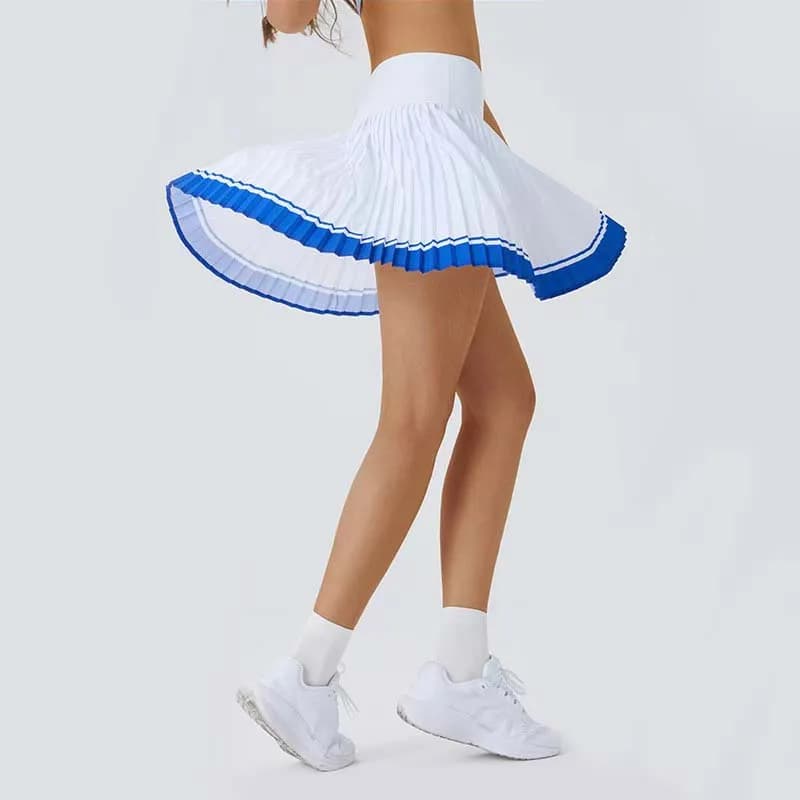 Sexy Fitness Yoga Shorts Dancing High Waist Women Tennis Pleated Skirt with Inner Lining High Waist Double Layer Design Sport