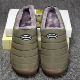 Men's Winter Warm Cotton Mop with Soft Sole and Thick Cotton Winter Boots, Indoor and Outdoor Couple's New 2025 Casual Shoes