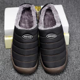 Men's Winter Warm Cotton Mop with Soft Sole and Thick Cotton Winter Boots, Indoor and Outdoor Couple's New 2025 Casual Shoes