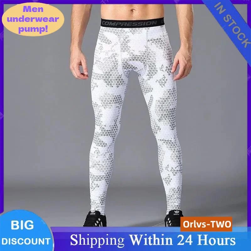 Men's Compression Pants Camouflage Sports Leggings Men Training Leggings Quick Dry Bottoms Jogging Sweatpants Running Pants