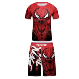 New Jiu Jitsu T-shirt For Kid MMA Shorts Bjj Rashguard Kids 4pcs/set Boy Boxe Kickboxing Mma Compression Clothing Children Suit