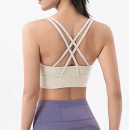 SOISOU Top Women Bra Cropped Bralette Gym Yoga Sports Bra Cross Sexy Back Female Bra Breathable Top Women's Underwear 25 Colors