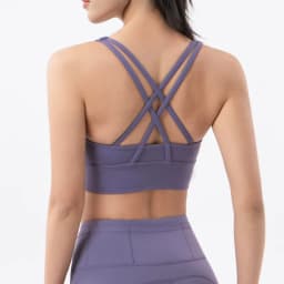 SOISOU Top Women Bra Cropped Bralette Gym Yoga Sports Bra Cross Sexy Back Female Bra Breathable Top Women's Underwear 25 Colors