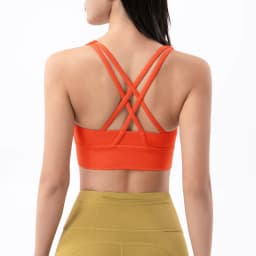 SOISOU Top Women Bra Cropped Bralette Gym Yoga Sports Bra Cross Sexy Back Female Bra Breathable Top Women's Underwear 25 Colors