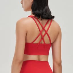 SOISOU Top Women Bra Cropped Bralette Gym Yoga Sports Bra Cross Sexy Back Female Bra Breathable Top Women's Underwear 25 Colors