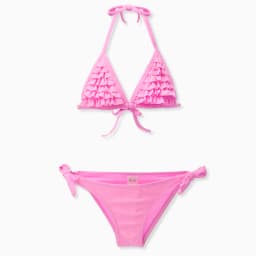 Solid Bandage Girls Bikini Set New Summer Multi Falbala Kids Girls Swimwear Swimsuit Children Biquini Infantil Bathing Suit