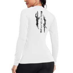 Graphic Print Compression Shirt for Women Gym Athletic Workout Running Quick Dry T-Shirts Spring Fall Long Sleeve Baselayer Tops