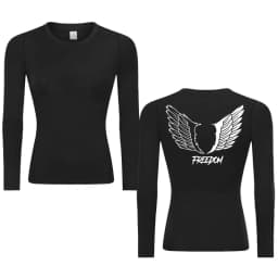 Graphic Print Compression Shirt for Women Gym Athletic Workout Running Quick Dry T-Shirts Spring Fall Long Sleeve Baselayer Tops