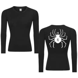 Graphic Print Compression Shirt for Women Gym Athletic Workout Running Quick Dry T-Shirts Spring Fall Long Sleeve Baselayer Tops