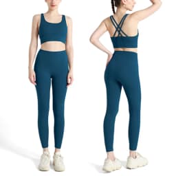 2024 New 2 Piece Yoga Clothes Women's Tracksuit Quick Dry Set Breathable Fitness Suit Fitness Clothing Sports Bra Leggings Suit