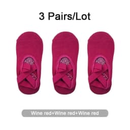 3 Pairs Yoga Socks for Women Silicone Non Slip Ballet Pilates Socks Cotton Ladies Backless Breathable Bandage Dance Sports Socks