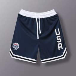 USA Print Basketball Shorts Training Men Active Shorts Loose Pockets Cycling Exercise Training Running Gum Sports Bottom Clothes
