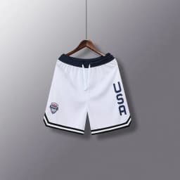 USA Print Basketball Shorts Training Men Active Shorts Loose Pockets Cycling Exercise Training Running Gum Sports Bottom Clothes