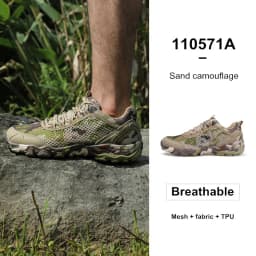 Humtto New Arrival Leather Hiking Shoes Wear-resistant Outdoor Sport Men Shoes Lace-Up Mens Climbing Trekking Hunting Sneakers