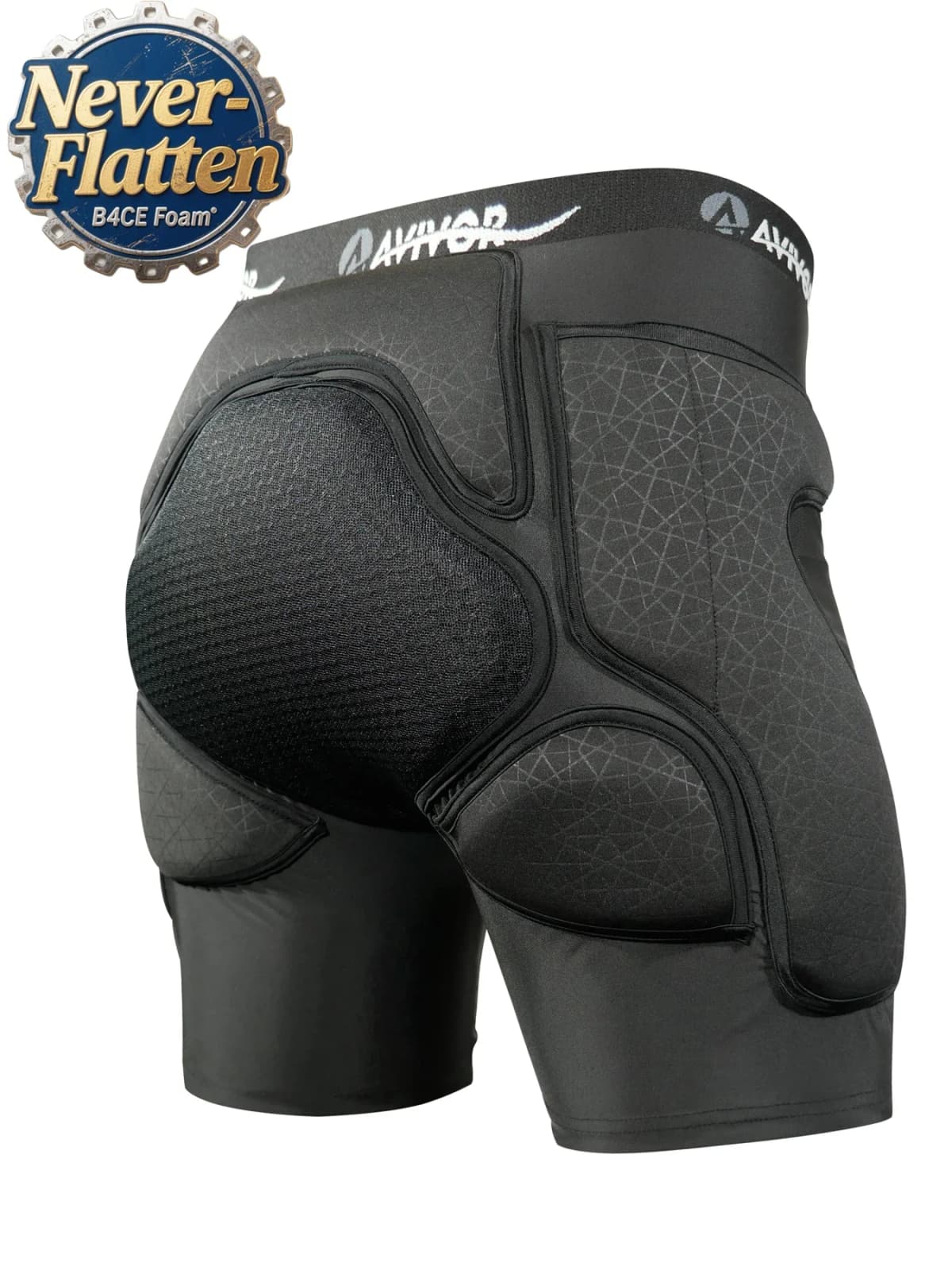 AVIVOR Never-Flatten Foam Padded Shorts | Full Coverage & Breathable | Low-Profile Protection for Ski/Skate/Skateboard (Adults)