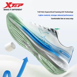 Xtep Kunpeng Men's Running Shoes 2025 Summer Lightweight Breathable Cushioning Shock-absorbing Rebound Sport Shoes 875219110025