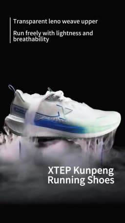 Xtep Kunpeng Men's Running Shoes 2025 Summer Lightweight Breathable Cushioning Shock-absorbing Rebound Sport Shoes 875219110025