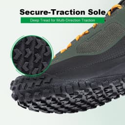 Baasploa Men Hiking Shoes Outdoor Waterproof Camping Resistant Non Slip Sneakers Male Casual Lightweight Lace-Up Walking Shoes
