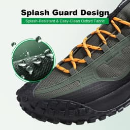 Baasploa Men Hiking Shoes Outdoor Waterproof Camping Resistant Non Slip Sneakers Male Casual Lightweight Lace-Up Walking Shoes