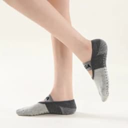 4 Pairs Women Anti-slip Yoga Socks Backless Bandage Pilates Socks Ladies Ballet Dance Fitness Slipper Cotton Sports Socks