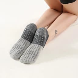 4 Pairs Women Anti-slip Yoga Socks Backless Bandage Pilates Socks Ladies Ballet Dance Fitness Slipper Cotton Sports Socks